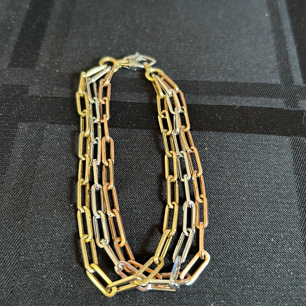 Tricolor Chain Link Bracelet New